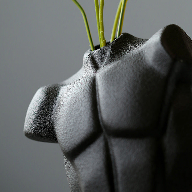 Ceramic Body Vase Flower Arrangement