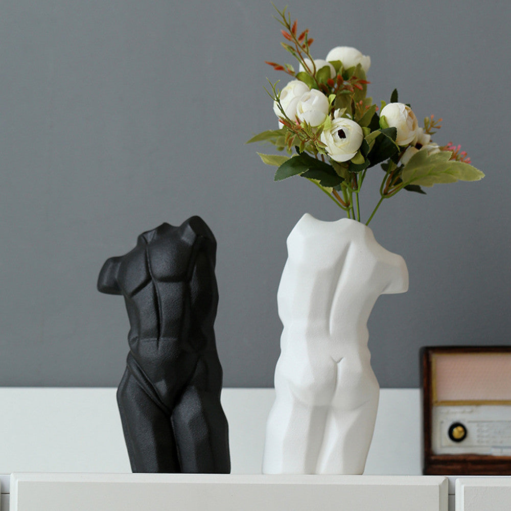 Ceramic Body Vase Flower Arrangement